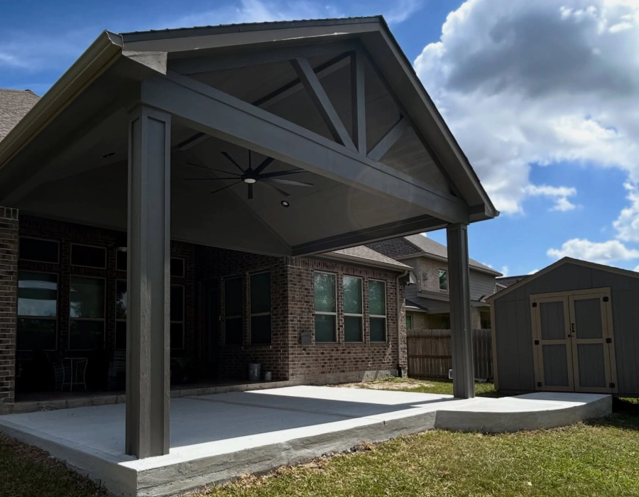 concrete patio installation